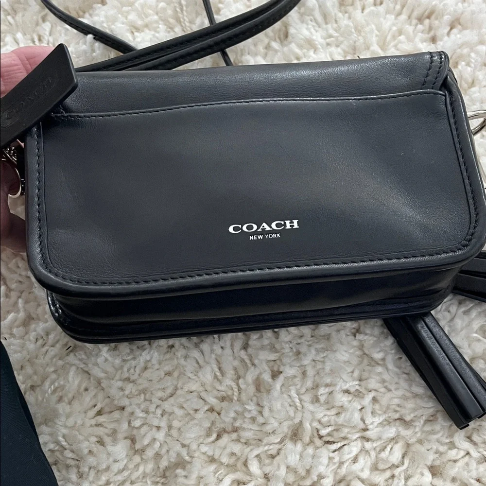 Coach Black Leather Crossbody Bag - Picture 4 of 16
